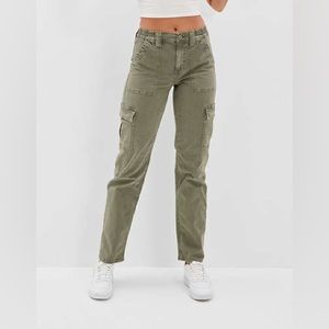 American Eagle cargo straight pant olive